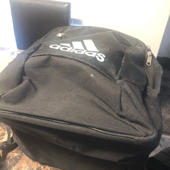 Adidas 028685 Large Black White Backpack Size 17”x12”x9” - Picture 6 of 15